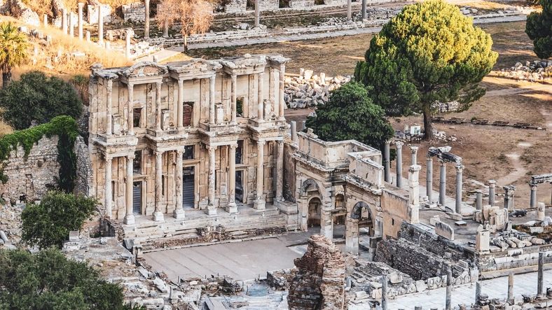 Ancient Roman theater ruins