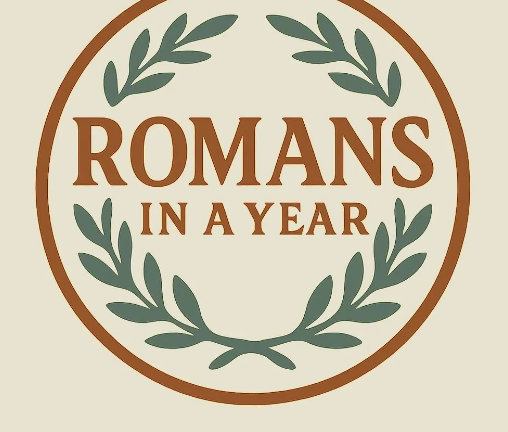 Romans in a Year circular badge logo
